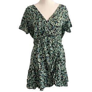 ZARA Women’s Wrap Front Midi Dress with Elastic Waist Size: Large